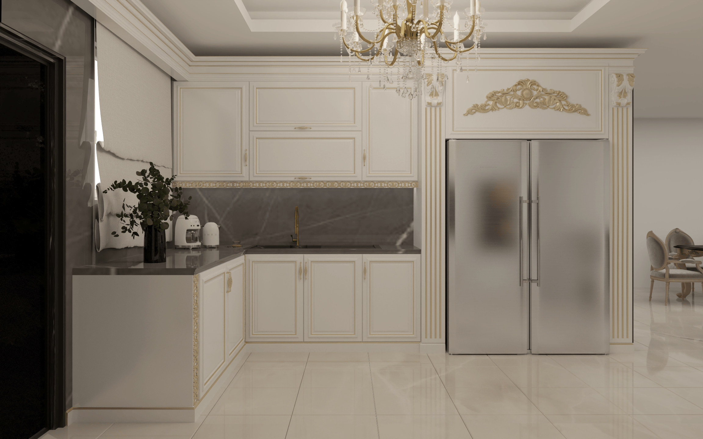 🏠 طراحی داخلی آشپزخانه کلاسیک| پروژه مرند