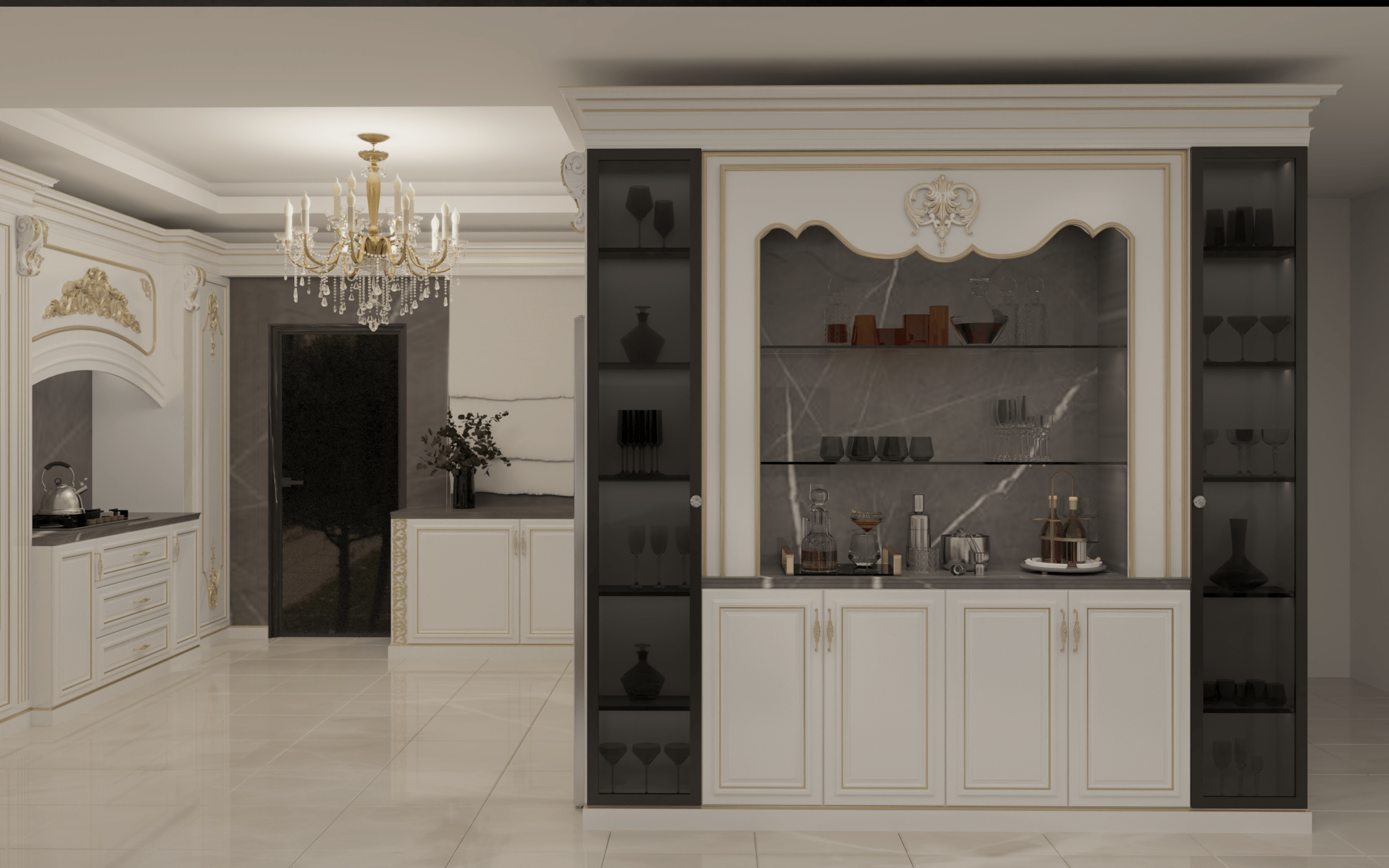 🏠 طراحی داخلی آشپزخانه کلاسیک| پروژه مرند