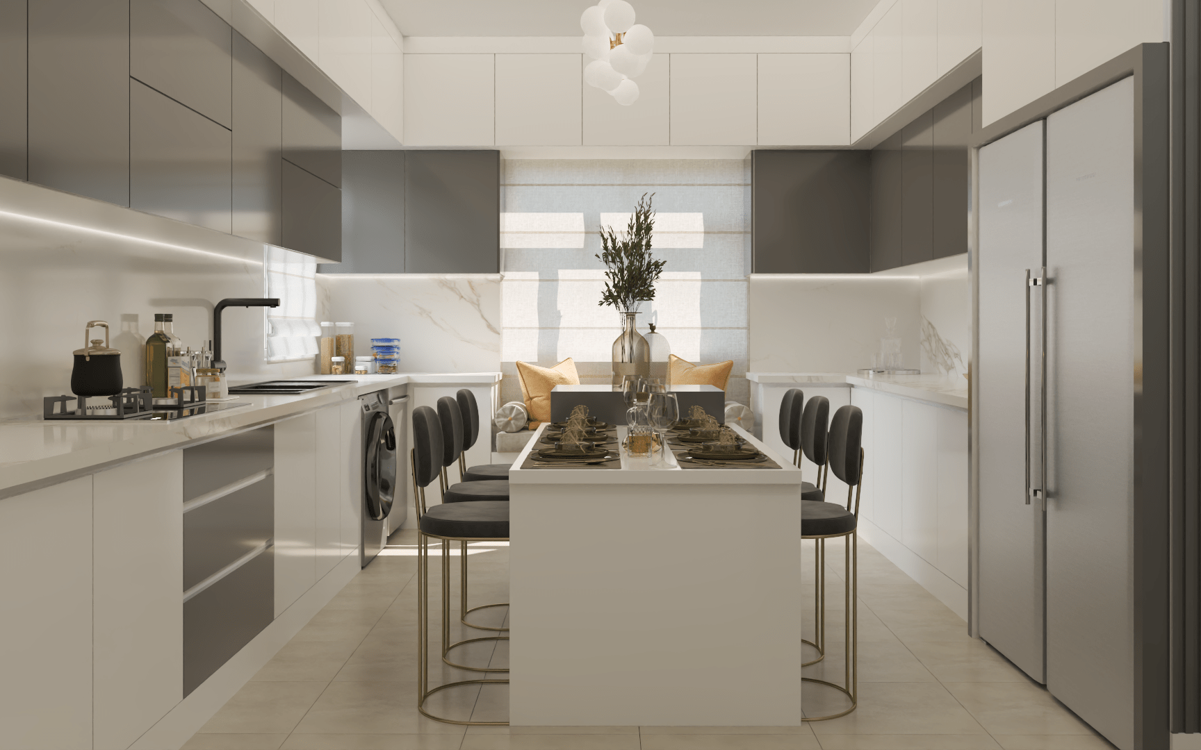 🏠 طراحی کابینت اشپزخانه مدرن| پروژه کوی فردوس