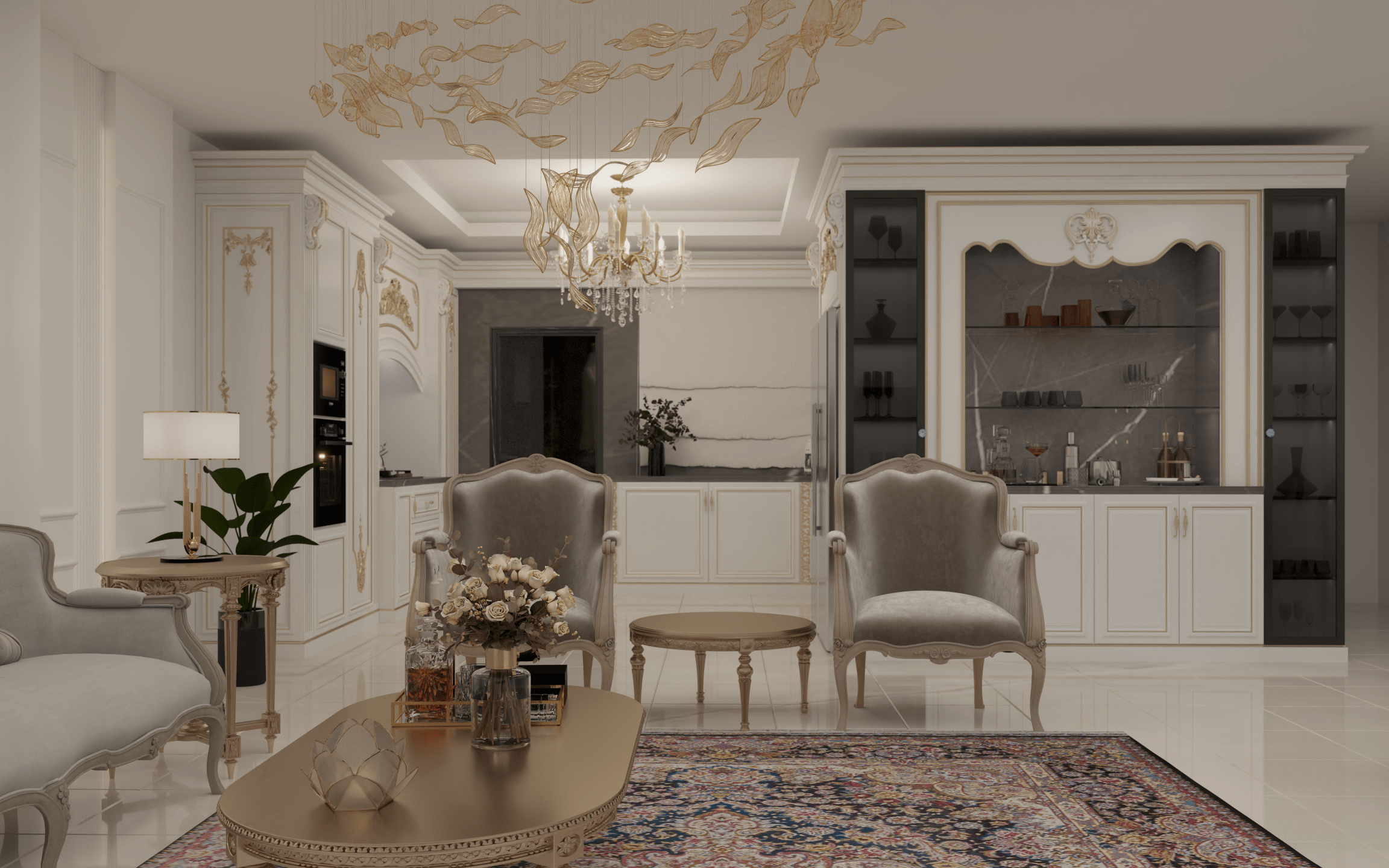 🏠 طراحی داخلی آشپزخانه کلاسیک| پروژه مرند