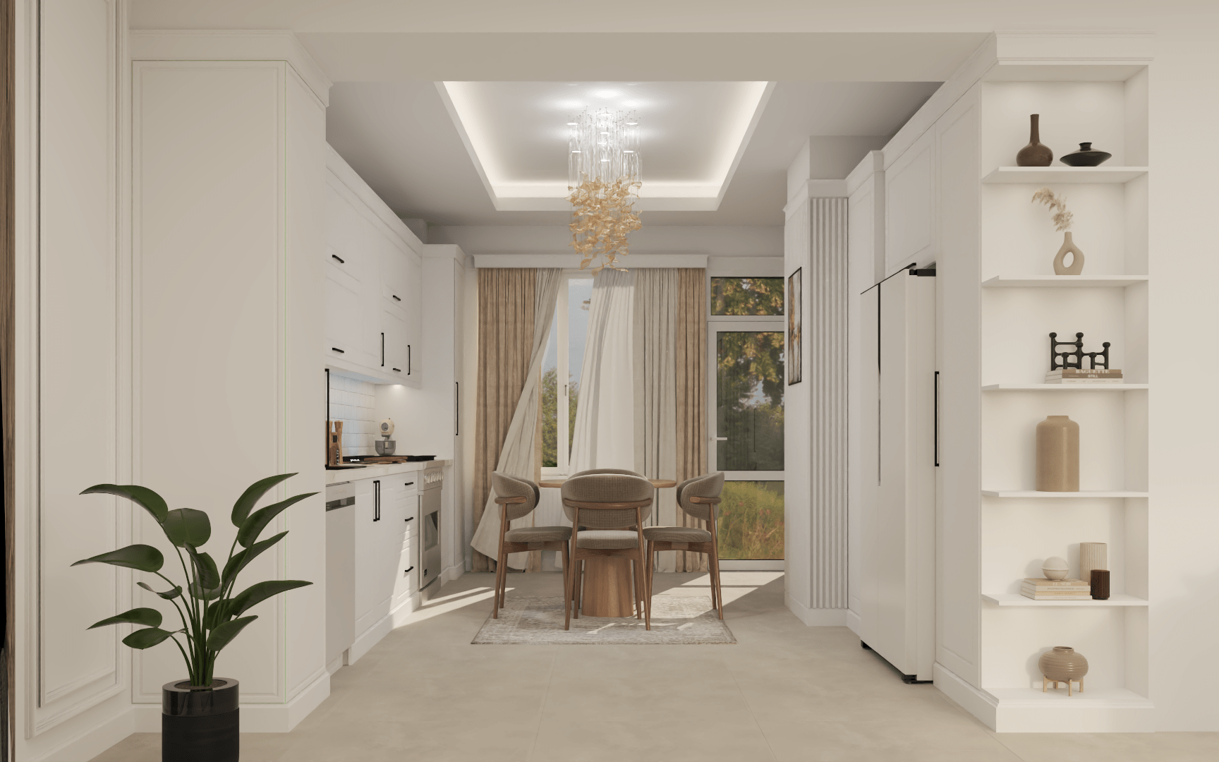 🏠 طراحی داخلی آشپزخانه نئوکلاسیک| پروژه رجائی شهر
