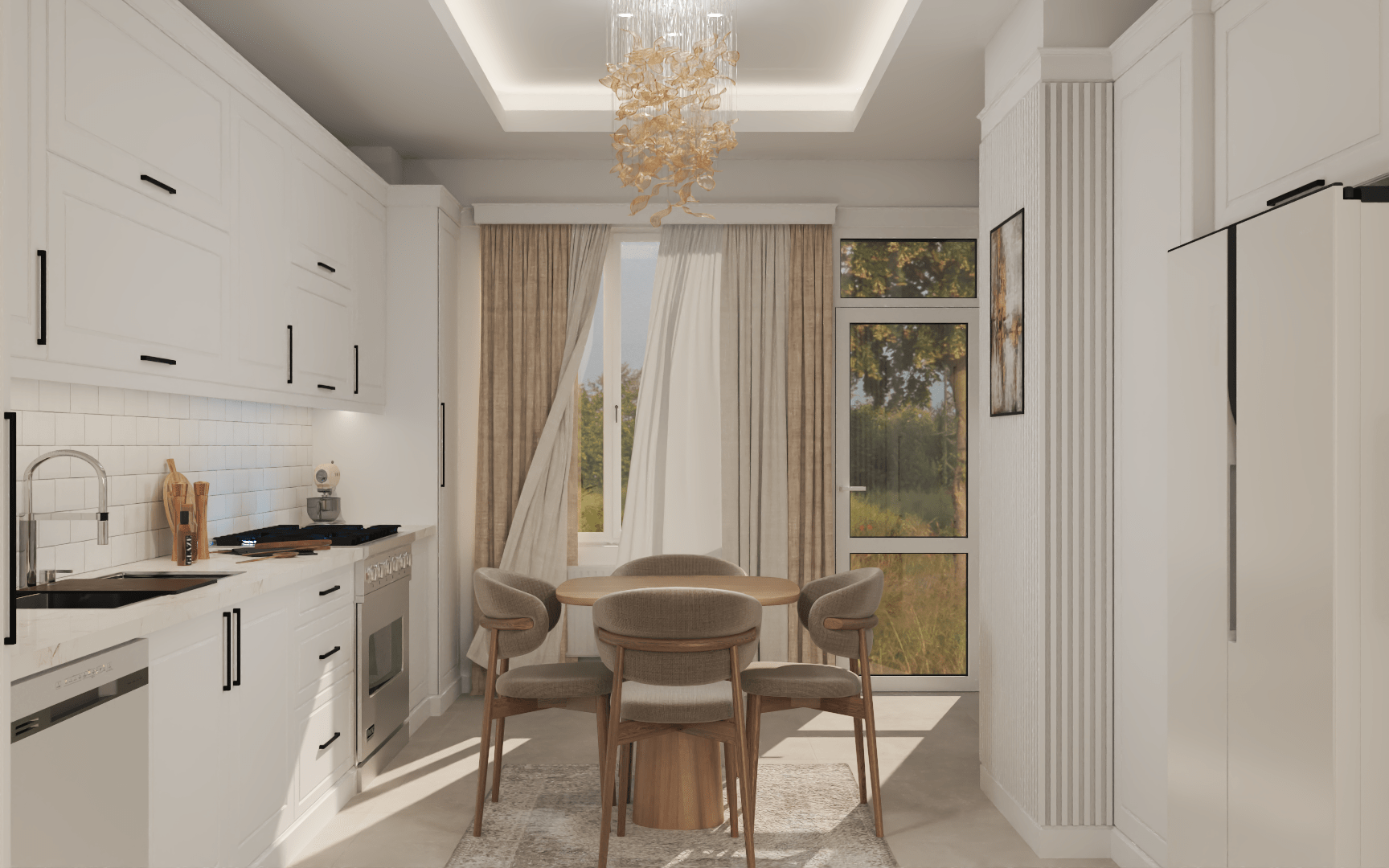 🏠 طراحی داخلی آشپزخانه نئوکلاسیک| پروژه رجائی شهر