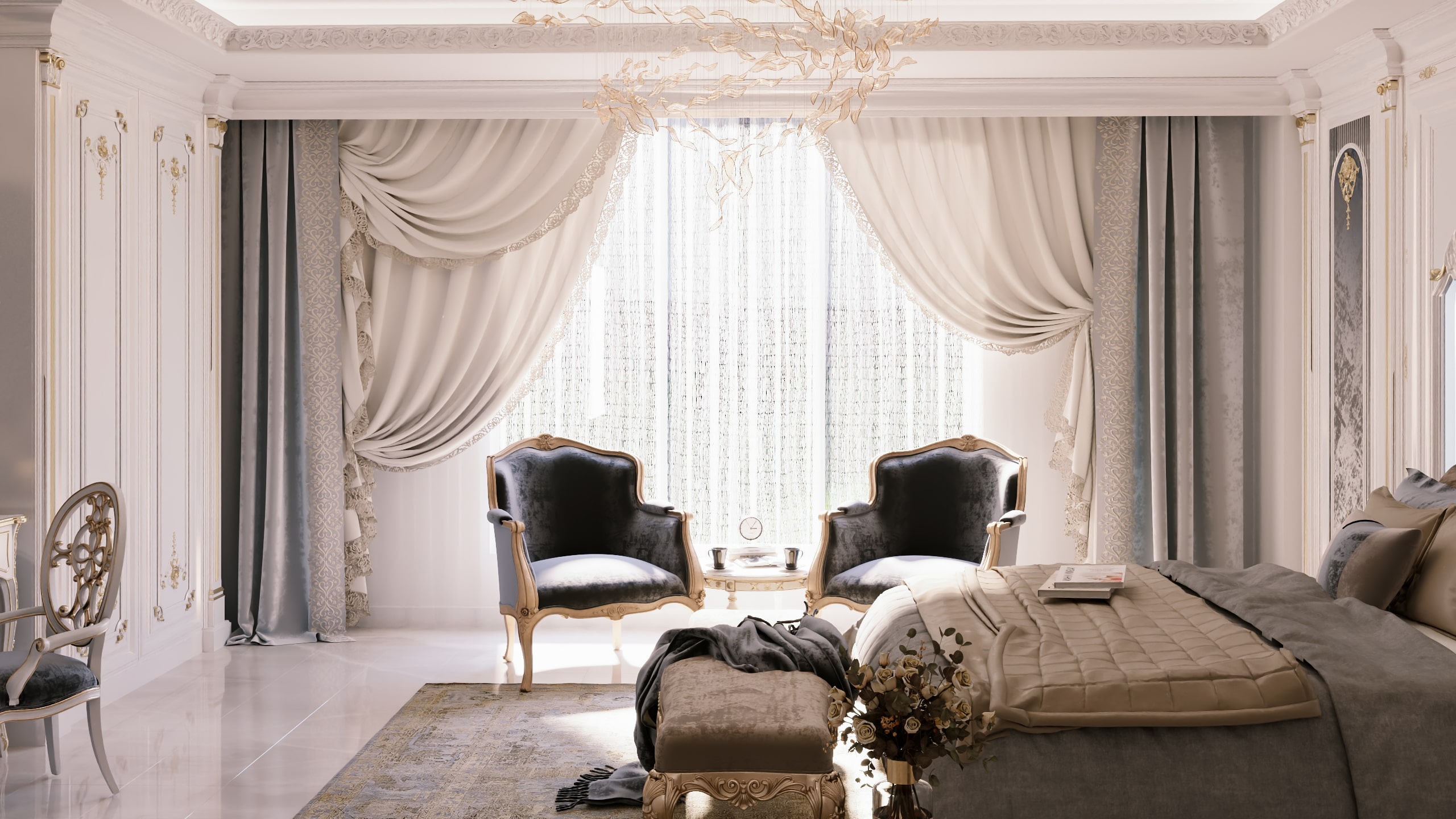 🏠 اتاق مستر پروژه بازسازی خاوران | وقار سبک کلاسیک