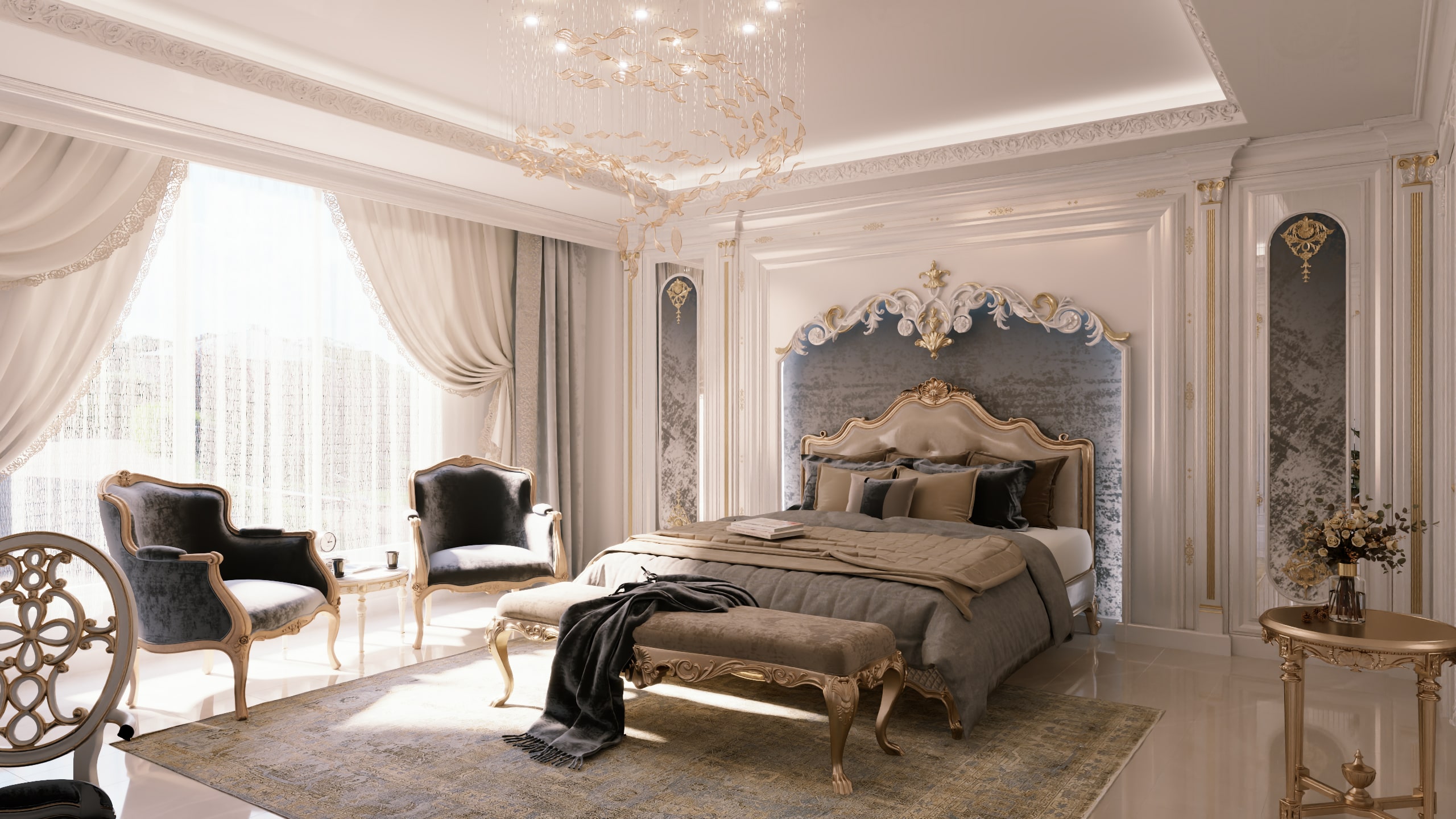 🏠 اتاق مستر پروژه بازسازی خاوران | وقار سبک کلاسیک