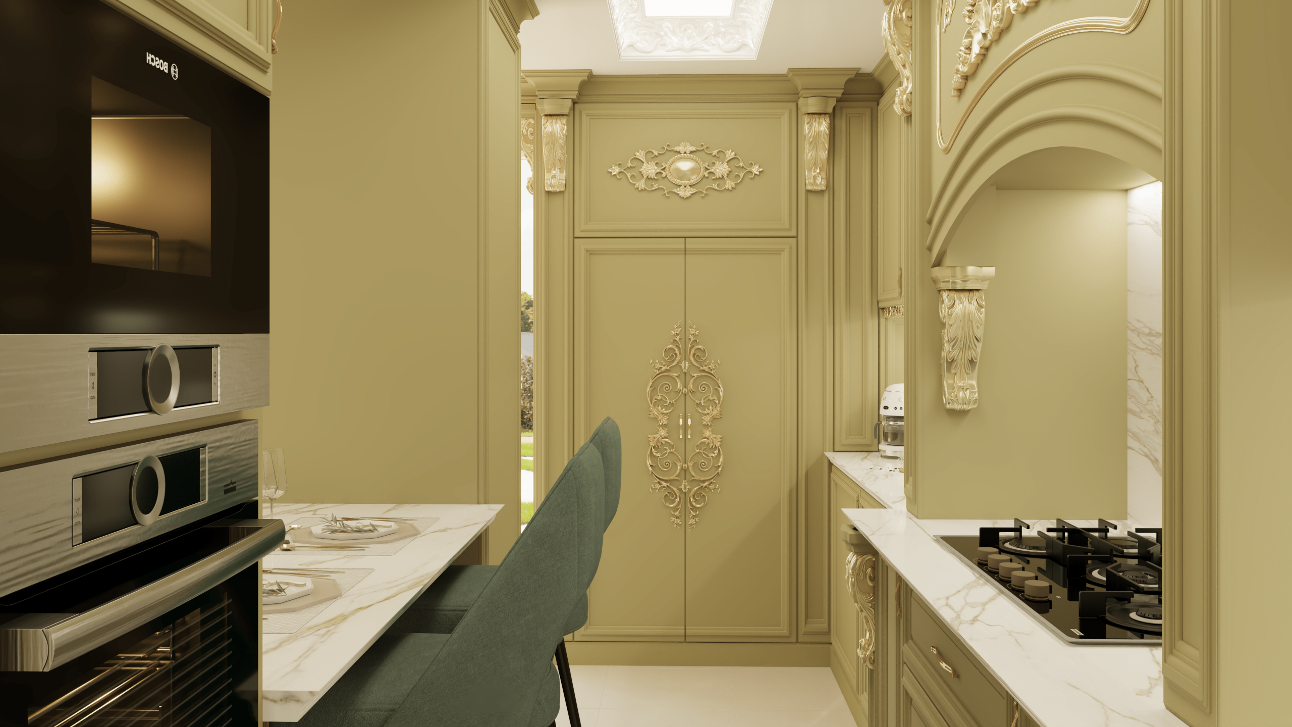 🏠 طراحی داخلی آشپزخانه کلاسیک| پروژه آزادی| سقز